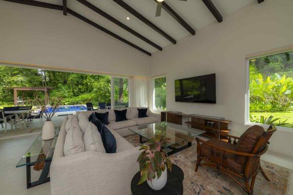 View of the living room at Casa Forest in Los Suenos